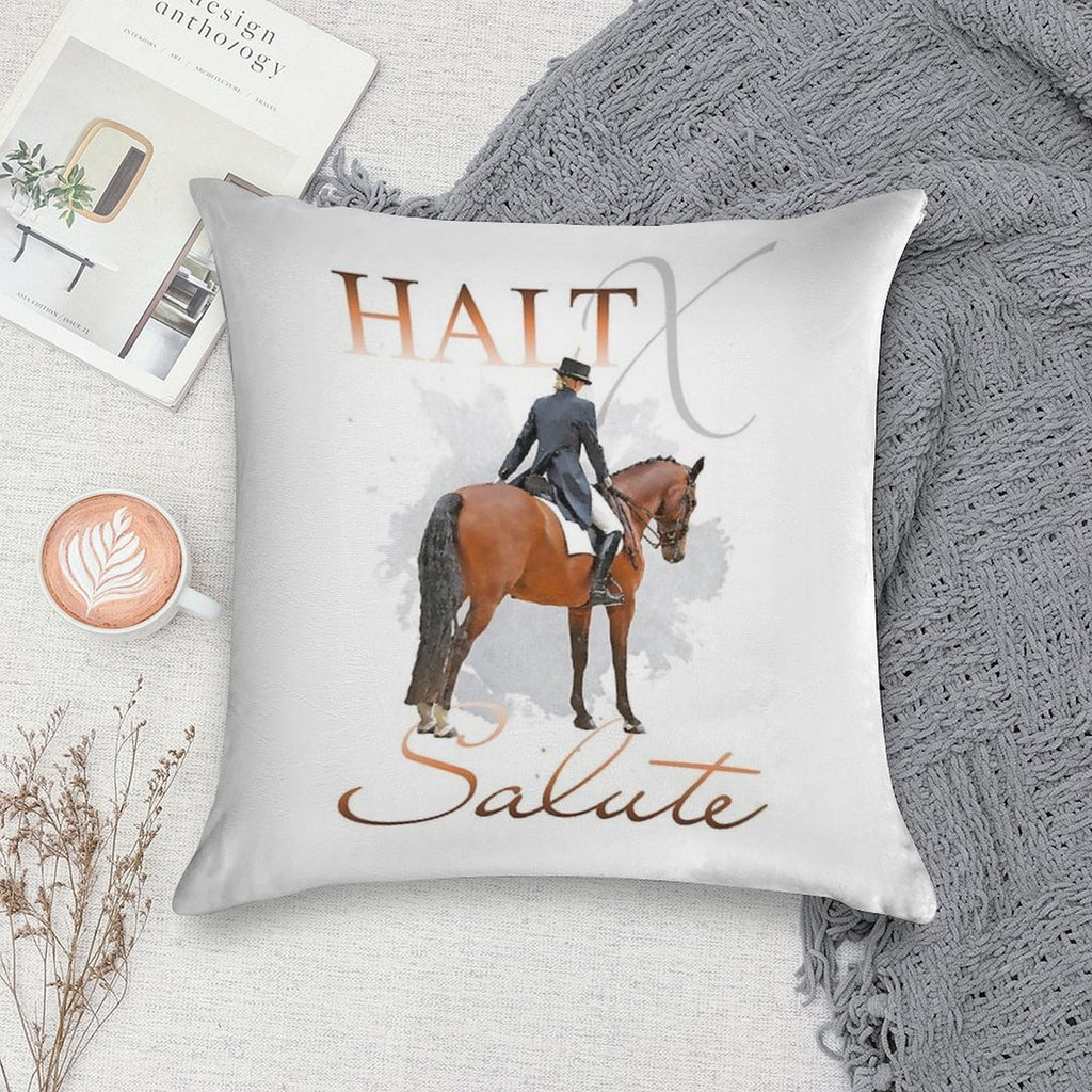 Halt X Salute Soft Home Decor Throw Pillow