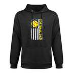 Softball Dad Distressed American Fathers Day Moisture-Wicking Hoodie