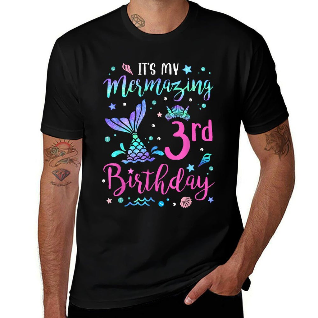 Its My Mermazing 3rd Birthday Mermaid Girl Theme 3 Yrs Old  Classic T-Shirt