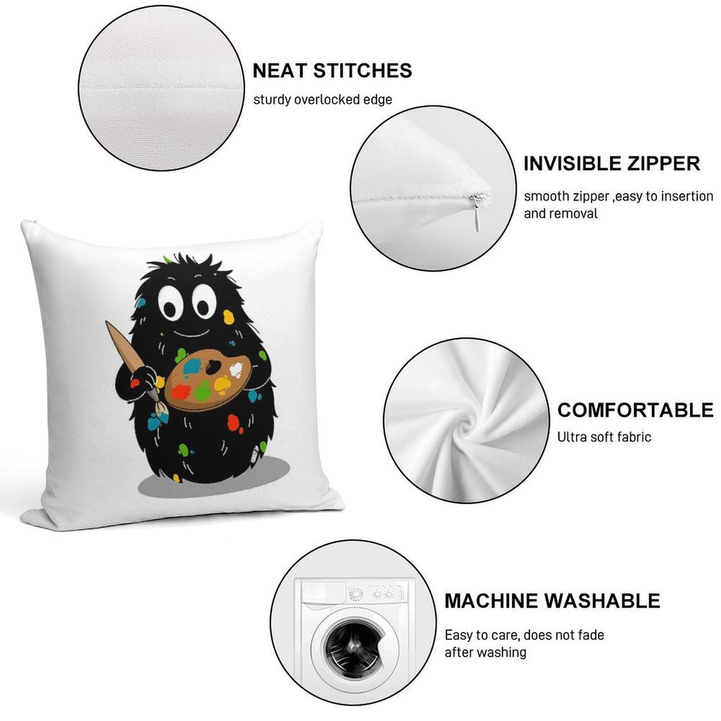 Barbouille - Barbapapa Soft Easy Maintenance Throw Pillow