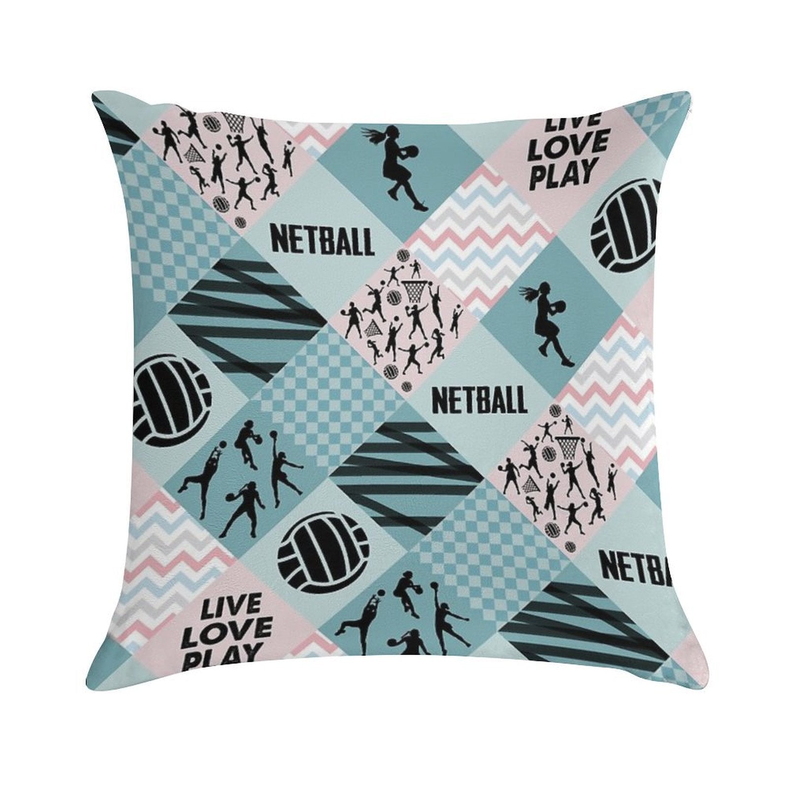 NETBALL PATTERN CROSS Soft Skin-Friendly Throw Pillow