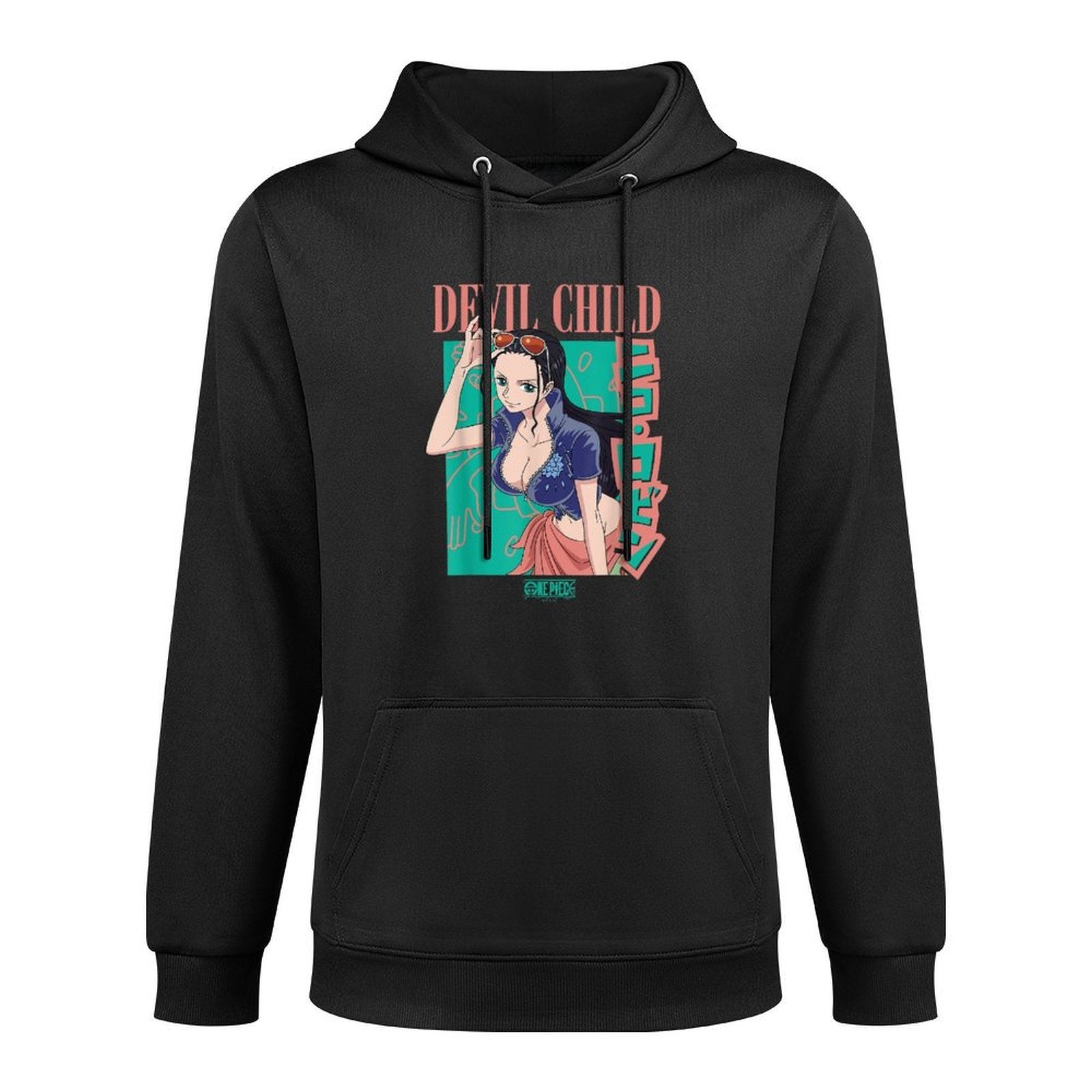 One Piece Anime Retro 90s Devil Child Robin Relaxed Fit Hoodie