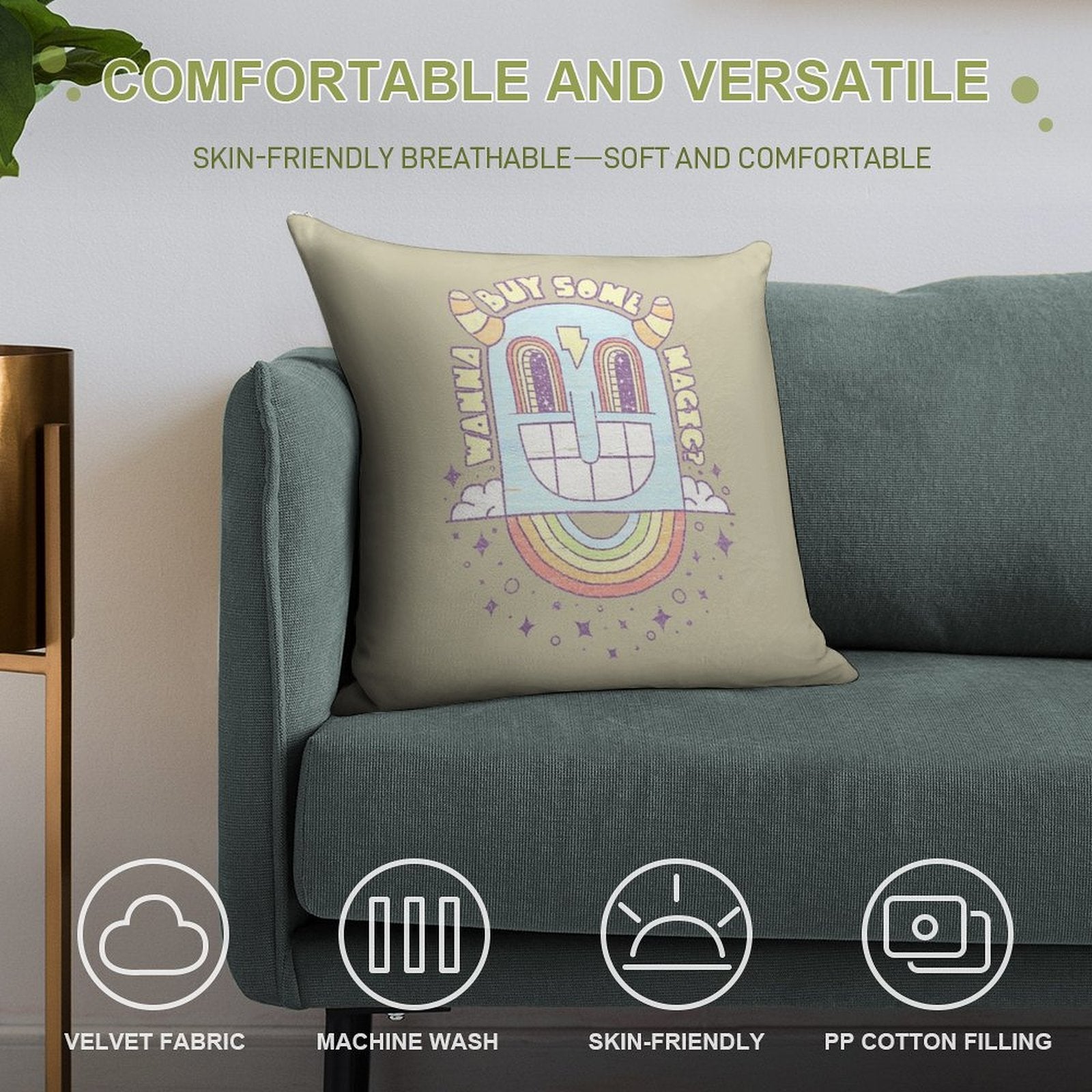 Wanna Buy Some Magic Soft Anti-Pilling Throw Pillow