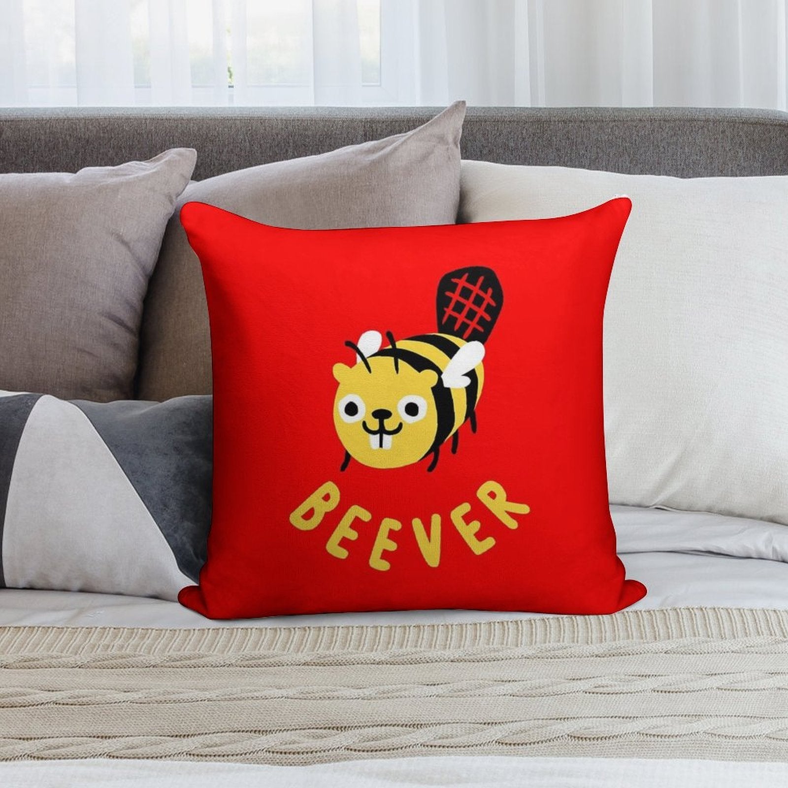 Beever Soft Home Decor Throw Pillow