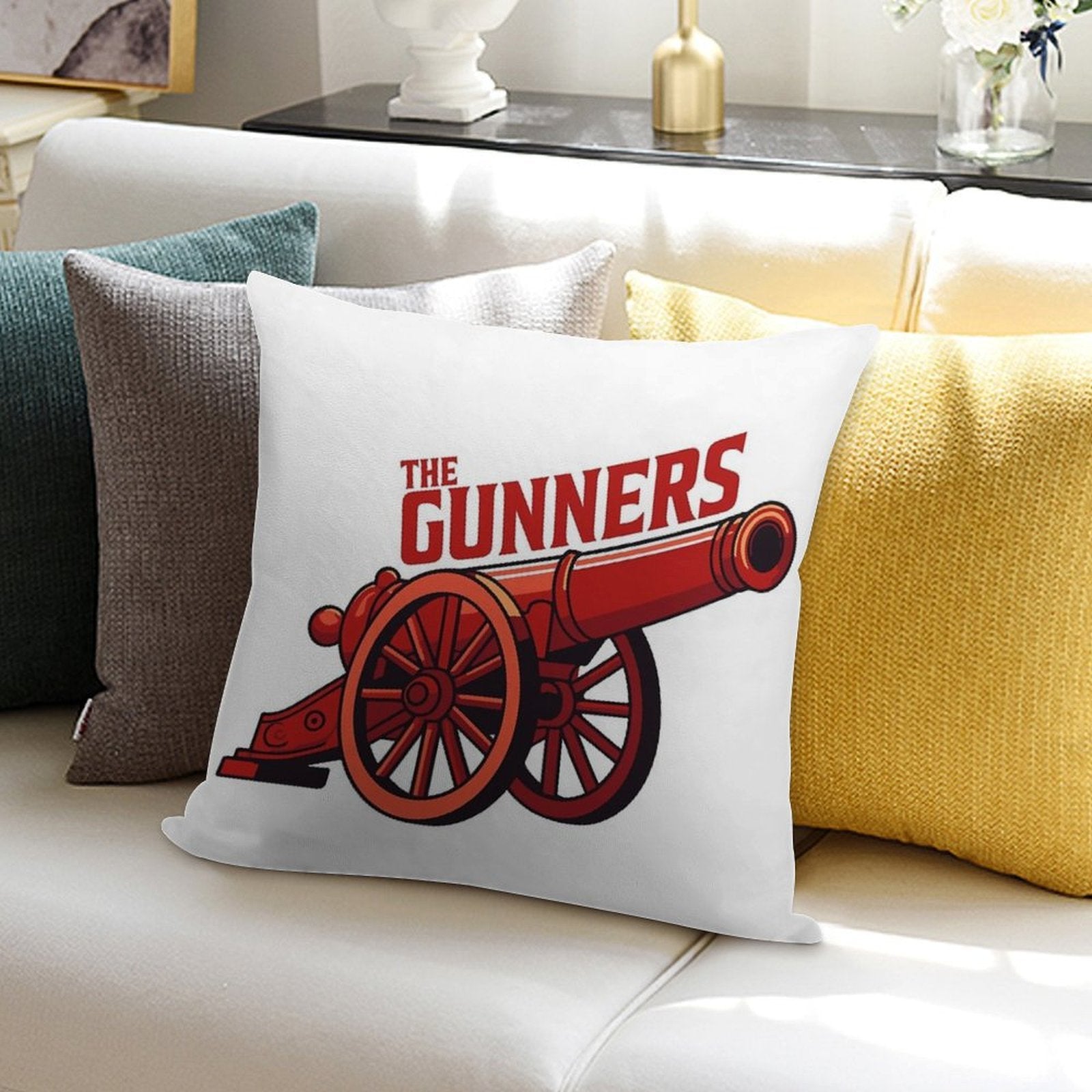 Gunners Soft Gift Ready Throw Pillow