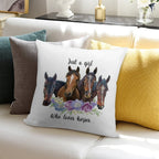 Just A Girl Who Loves Horses A Soft Warmth Comfort Throw Pillow