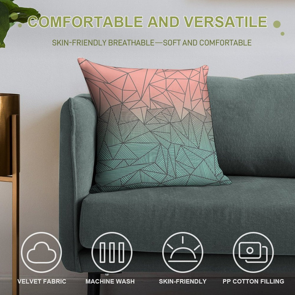 Bodhi Rays Soft Short Plush Fabric Throw Pillow