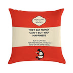 Tea And Biscuits Parody Penguin Book Cover Soft Bedroom Essential Throw Pillow