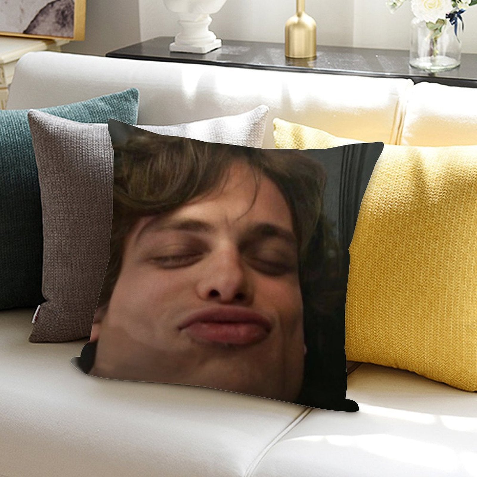 ( ˘ ³˘) Goob Soft Durable Construction Throw Pillow