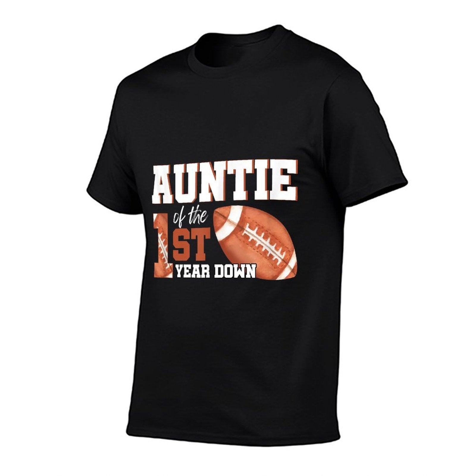Auntie Of The 1 Year Old Birthday Football 1st Year Down  Lightweight T-Shirt