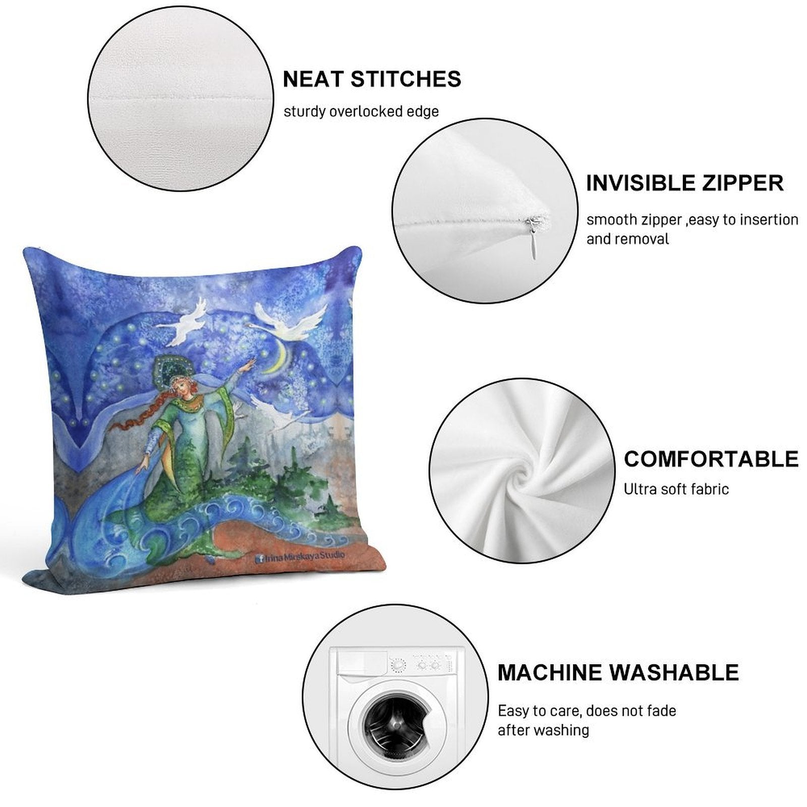 The Frog Princess Soft Fade-Resistant Throw Pillow