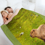 Capybara Eco-conscious Throw Blanket