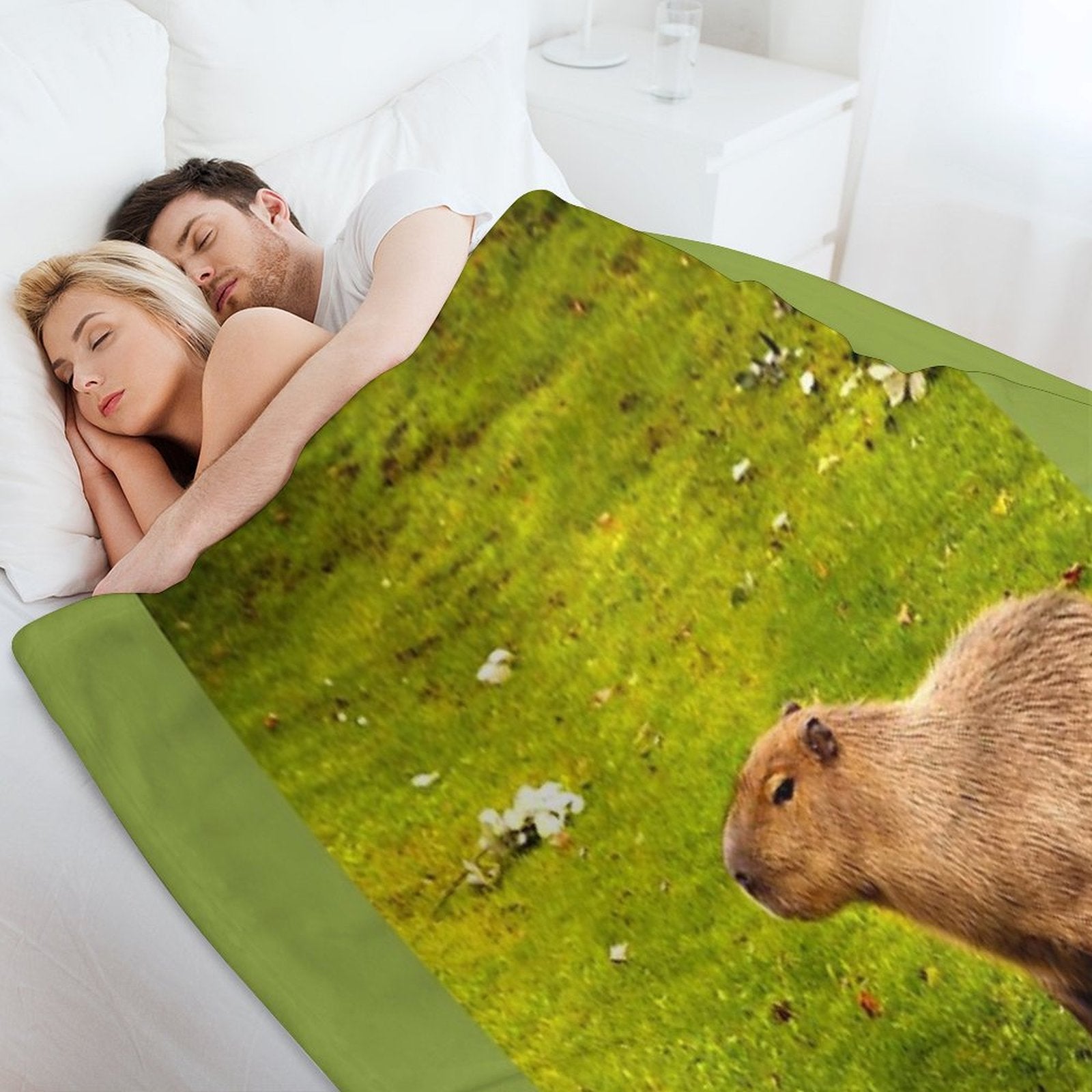 Capybara Eco-conscious Throw Blanket