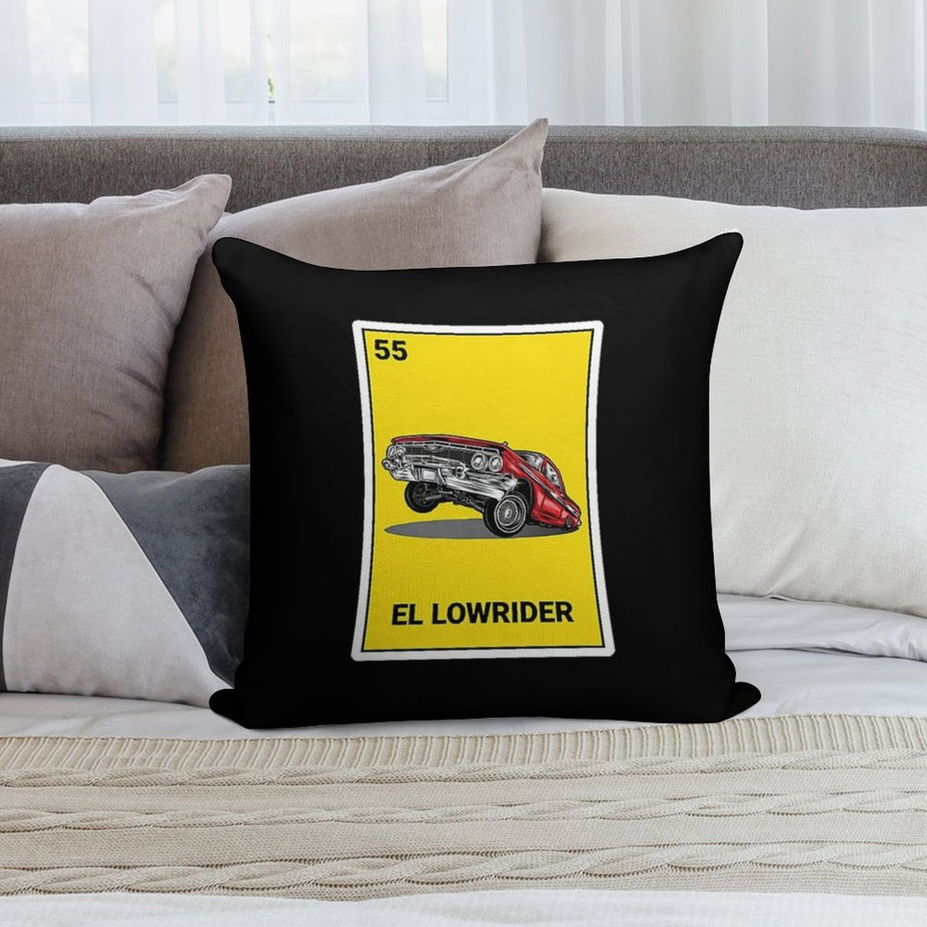 El Lowrider Chicano Soft Reinforced Edging Throw Pillow