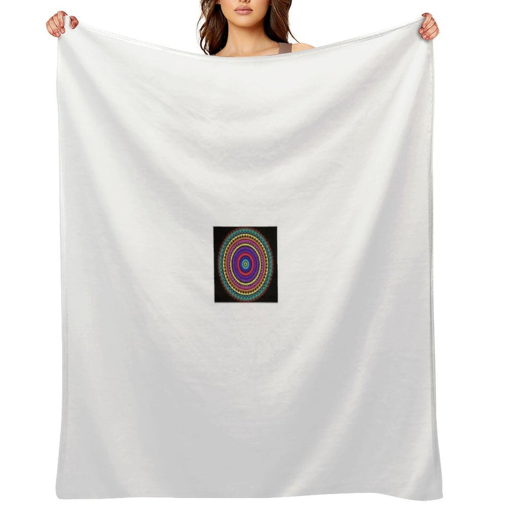 Queer Light Mandala  Radiant Rainbow Pride Art of Strength & Spirit Wrinkle-free Throw Blanket