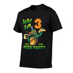 Mademark Xnage Mutant Ninja Turtles - Dude I Am 3 Years Old Mikey Pizza Birthday Party  Affordable Price T-Shirt