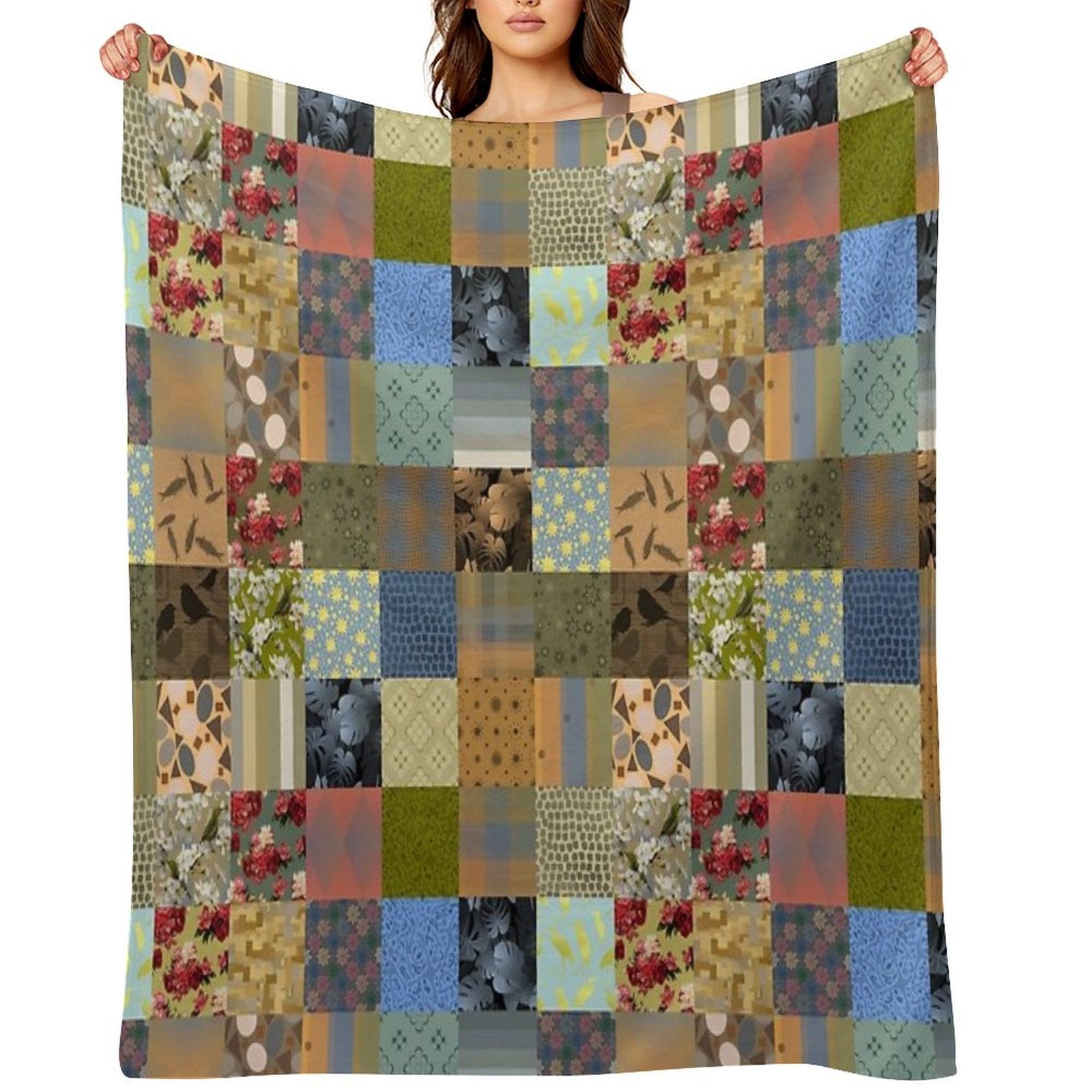 Artticarlo Designs Quilt 1 Repeat 5748 Versatility Throw Blanket