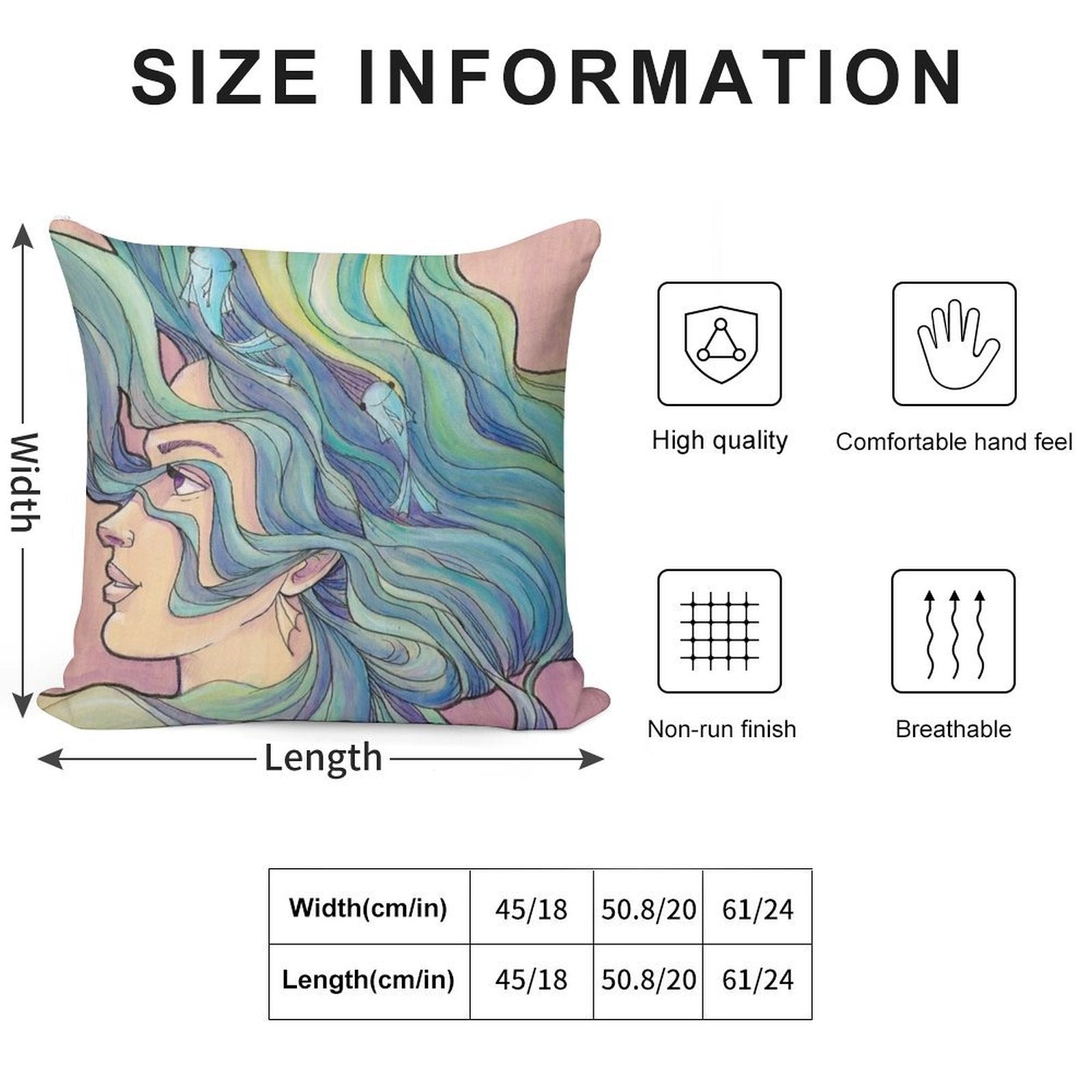 Ocean Wave Soft Washable Throw Pillow