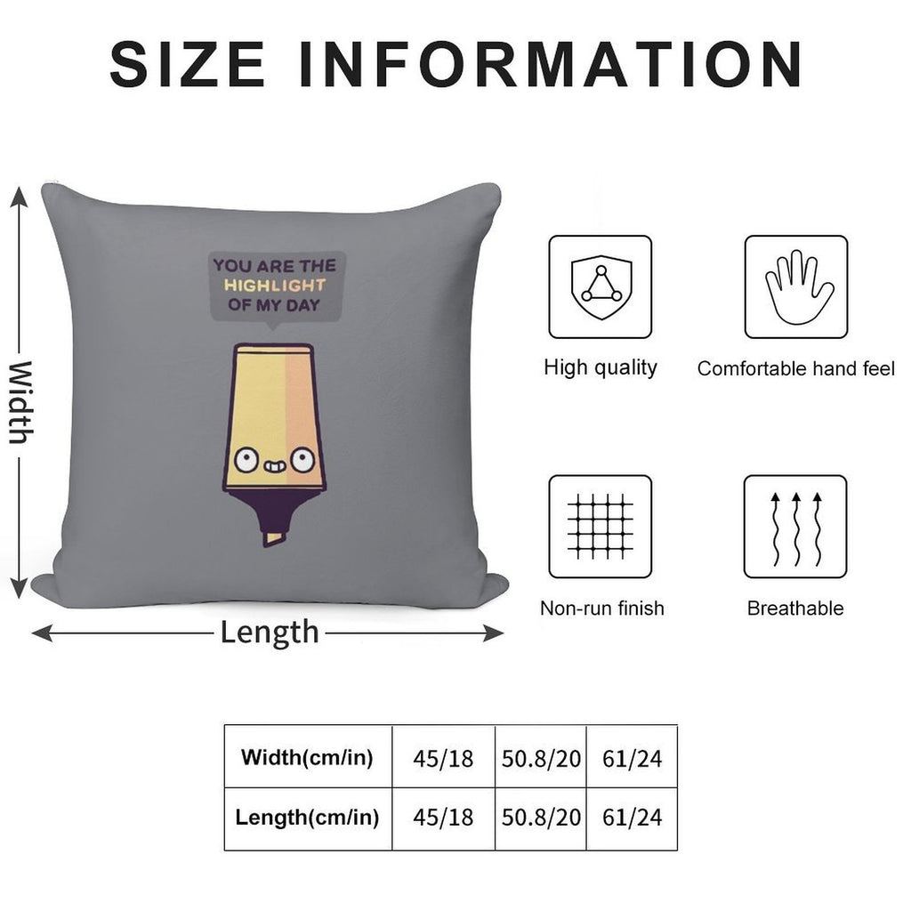 Highlight Soft Reinforced Edging Throw Pillow