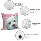 West Highland Terrier Love Soft High-Density Material Throw Pillow