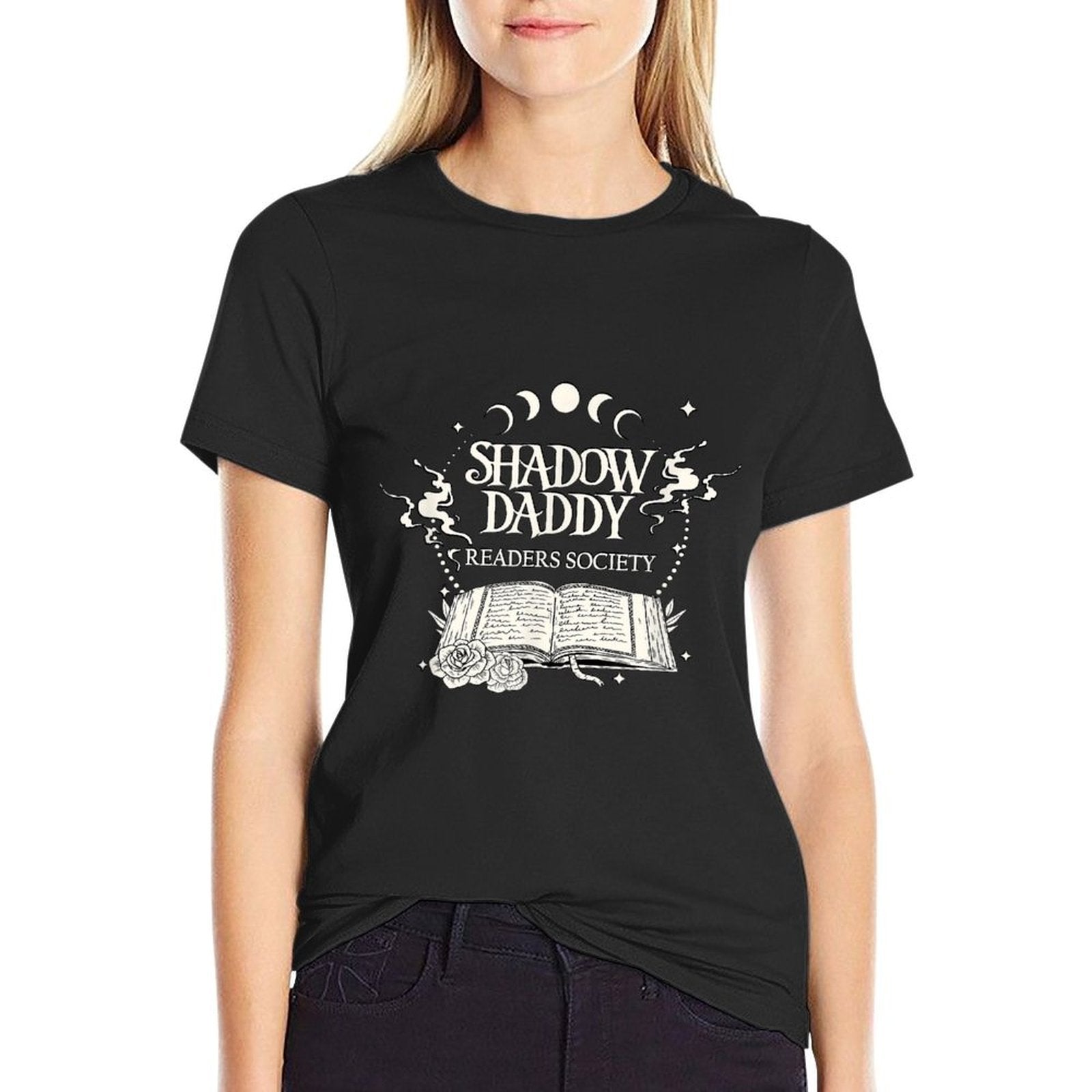 Fantasy Romance Readers Society Shadow Daddy Lover  Ribbed Collar T-Shirt
