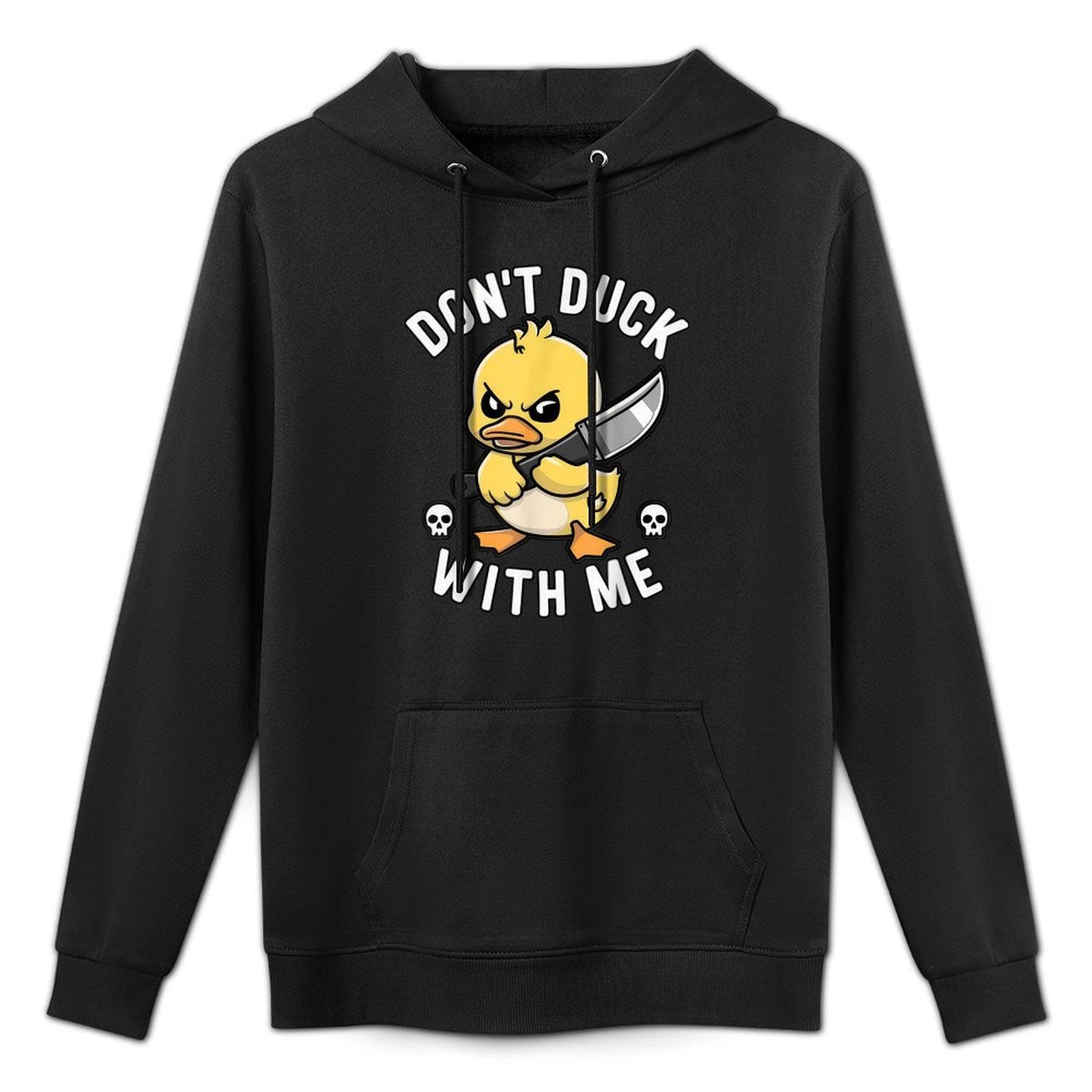 Funny Dont Duck with Me Sarcastic Rubber Duck Joke Meme Shrink-Resistant Hoodie