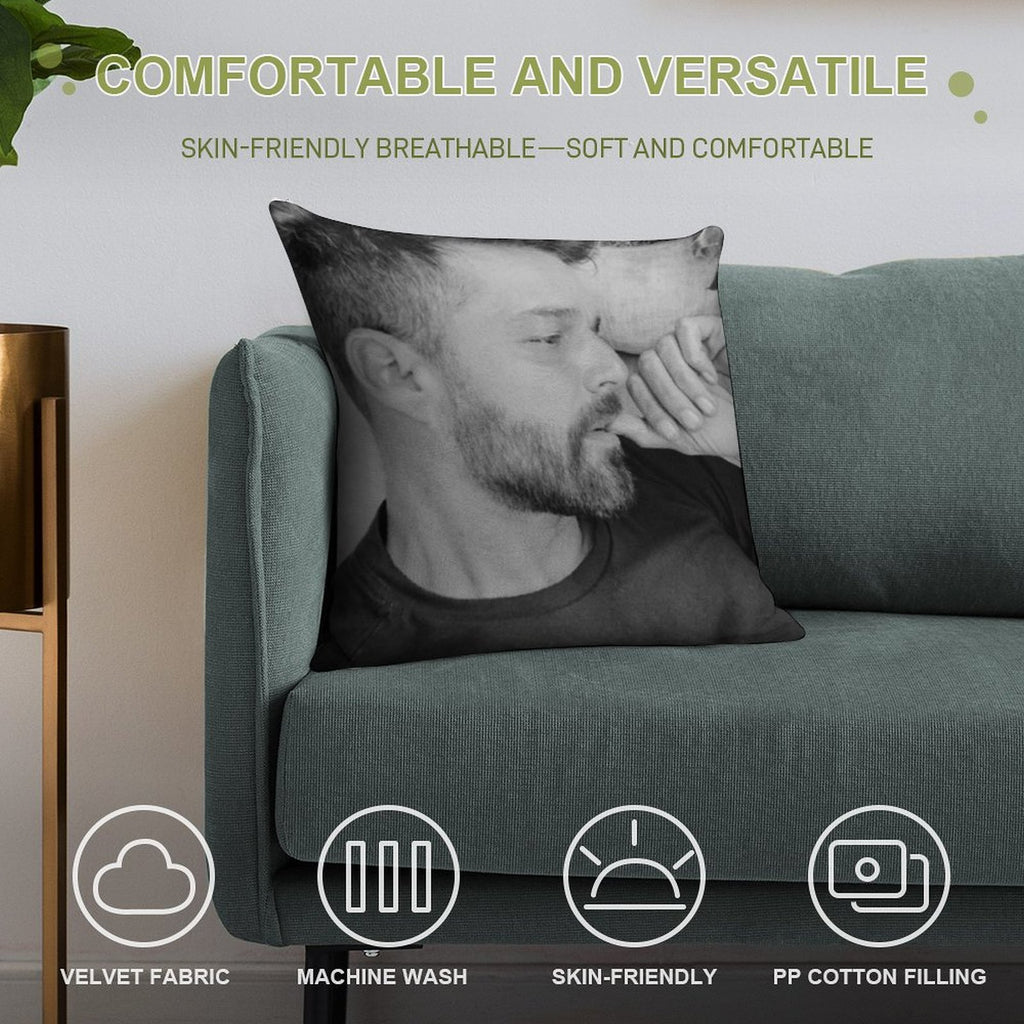 Ricky Martin Soft Decorative Cover Throw Pillow