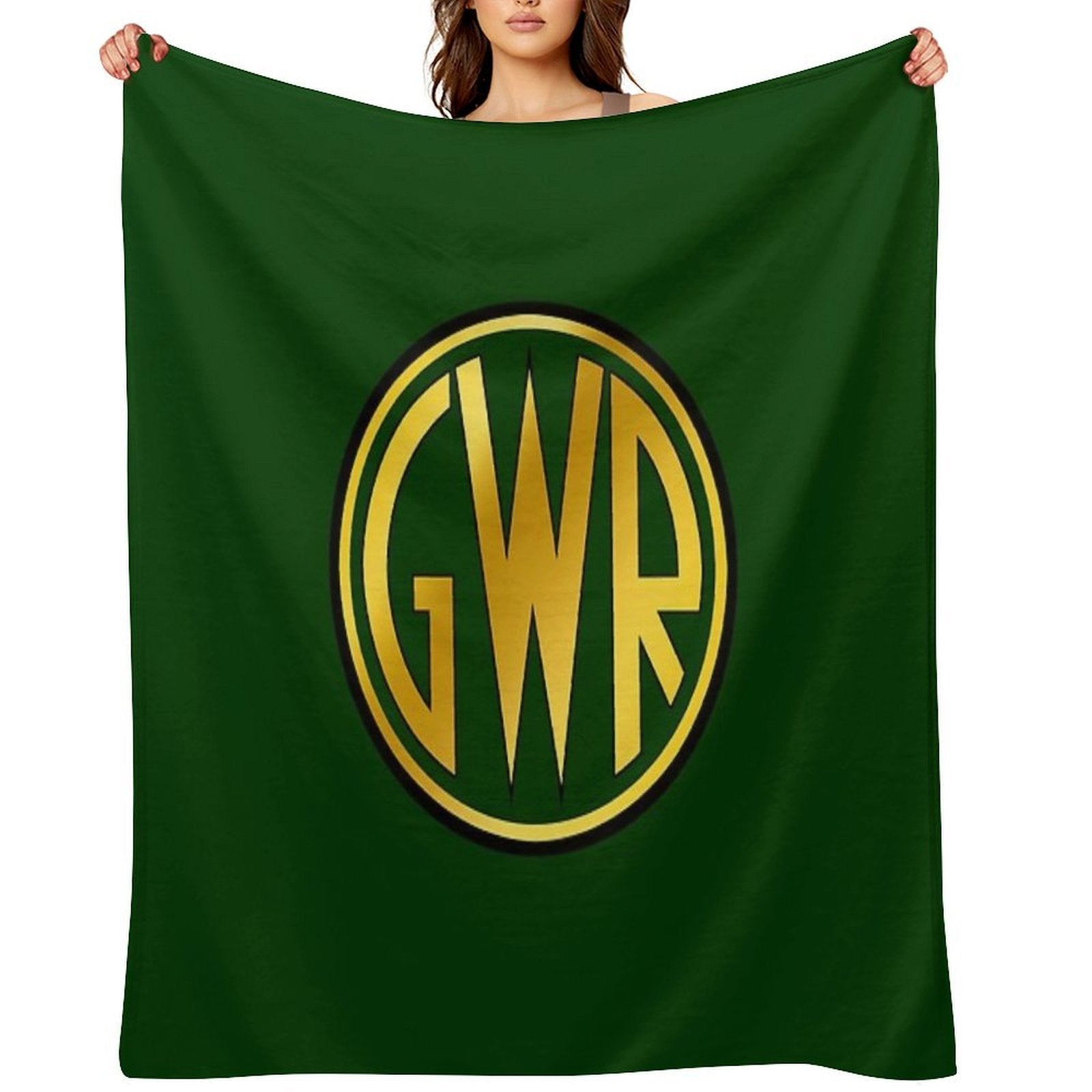 GWR Roundel Or Shirt Button (1934- 1942) Shrink-resistant Throw Blanket