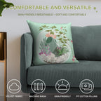 Round Terrarium Soft Home Decor Throw Pillow