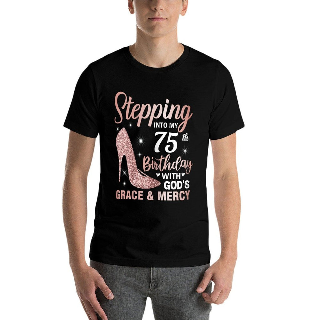 Stepping Into My 75th Birthday Women 75 Year Old Bday  Vintage-inspired T-Shirt