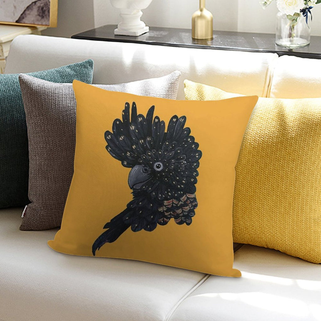 Red Tailed Black Cockatoo Soft Bedroom Essential Throw Pillow