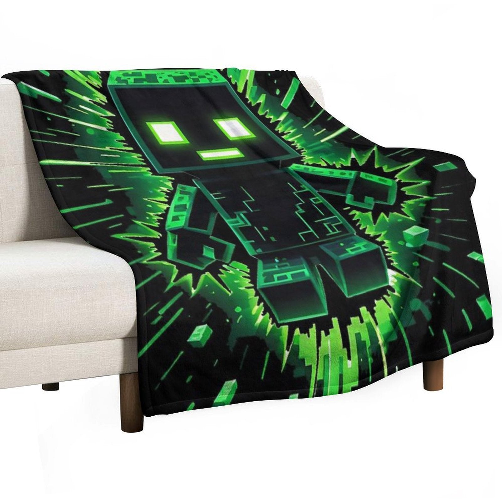 Creeper Explosion 2 Sustainable Throw Blanket