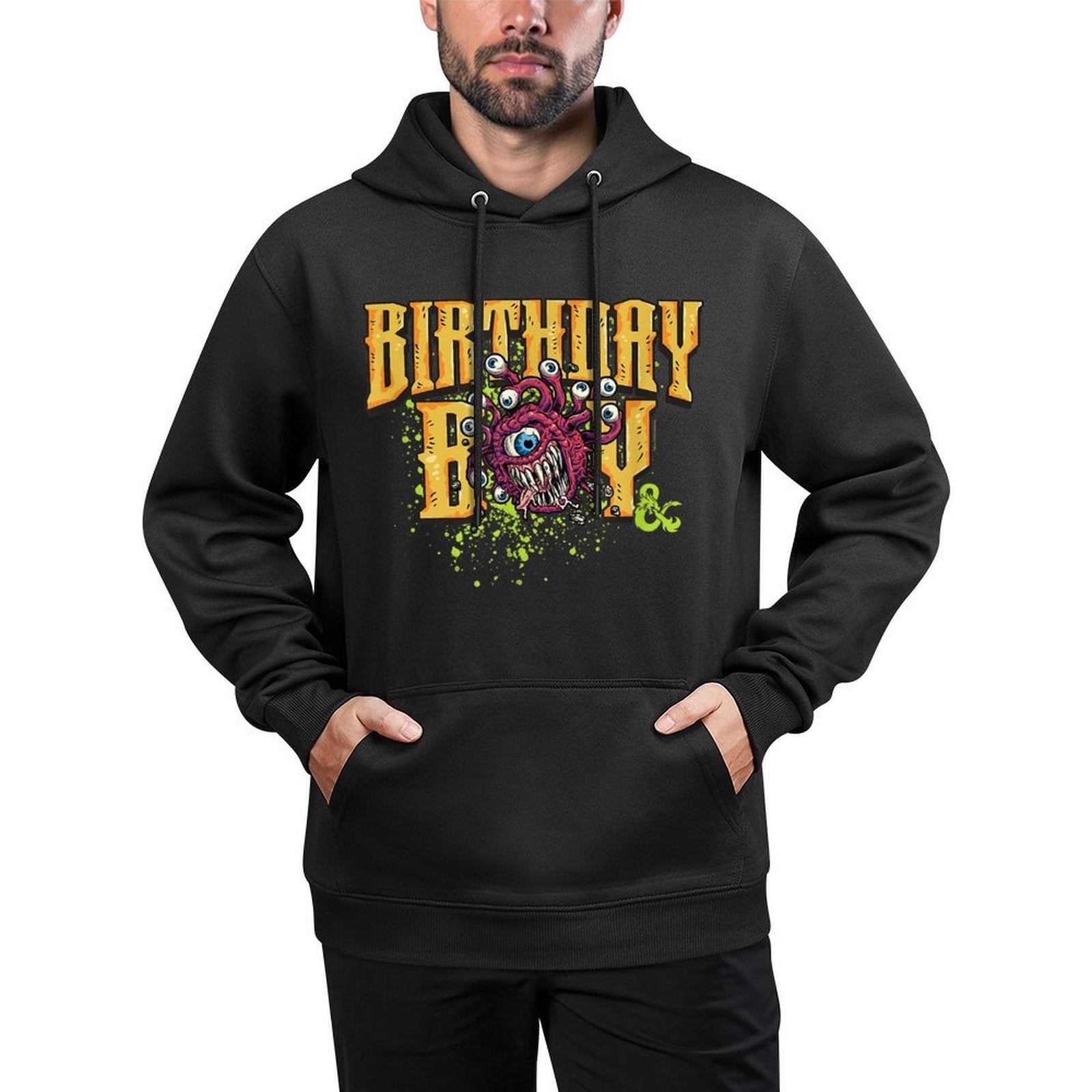 Dungeons  Dragons Birthday Boy Beholder Lawful Evil Icon Colorfast Hoodie