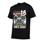 16th Birthday Boy Level 16 Gamer 16 Year Video Game Party  Graphic-printed T-Shirt