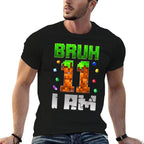Birthday 11th Birthday Im 11 Year Old Gamer Pixel Number Comfortable T-Shirt