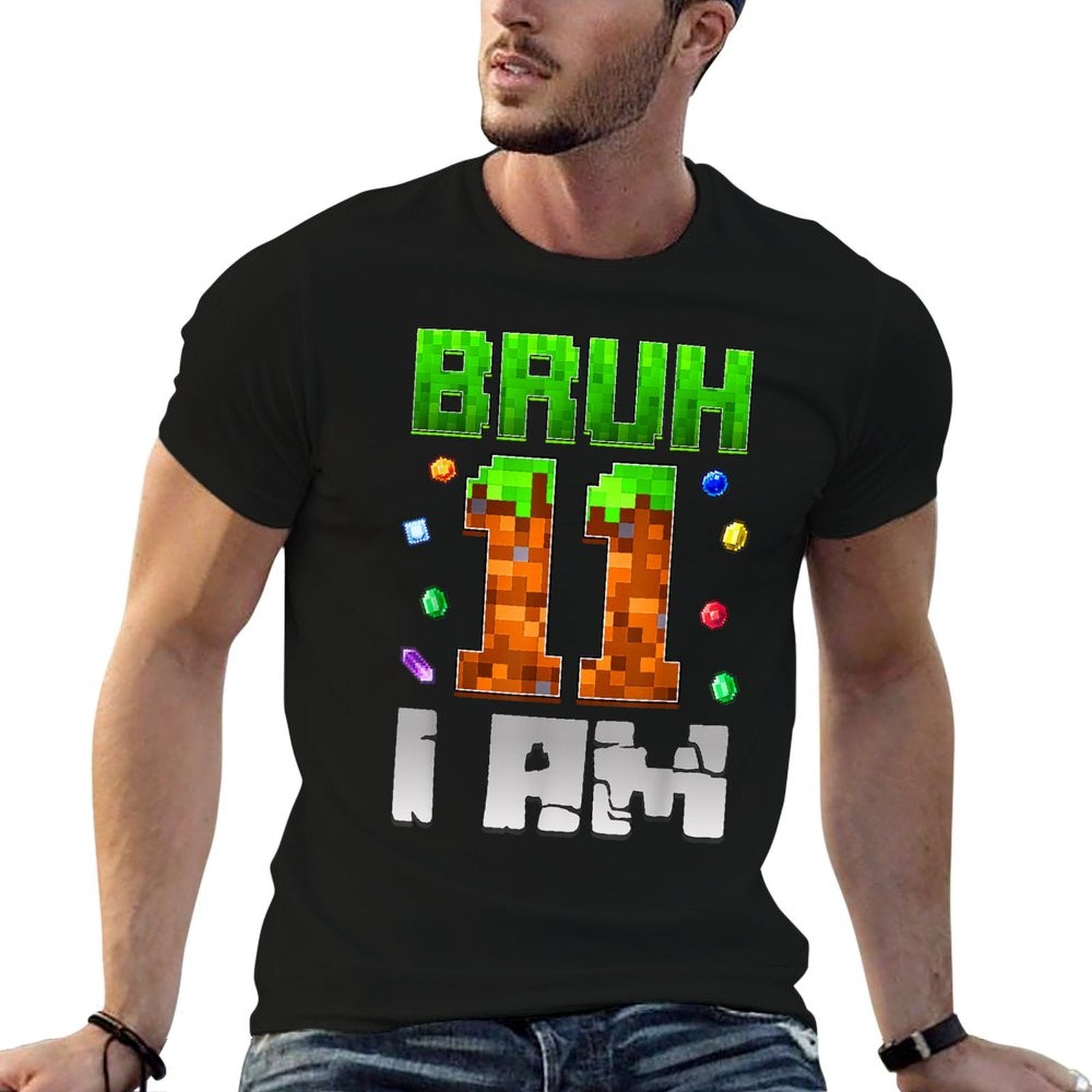 Birthday 11th Birthday Im 11 Year Old Gamer Pixel Number Comfortable T-Shirt