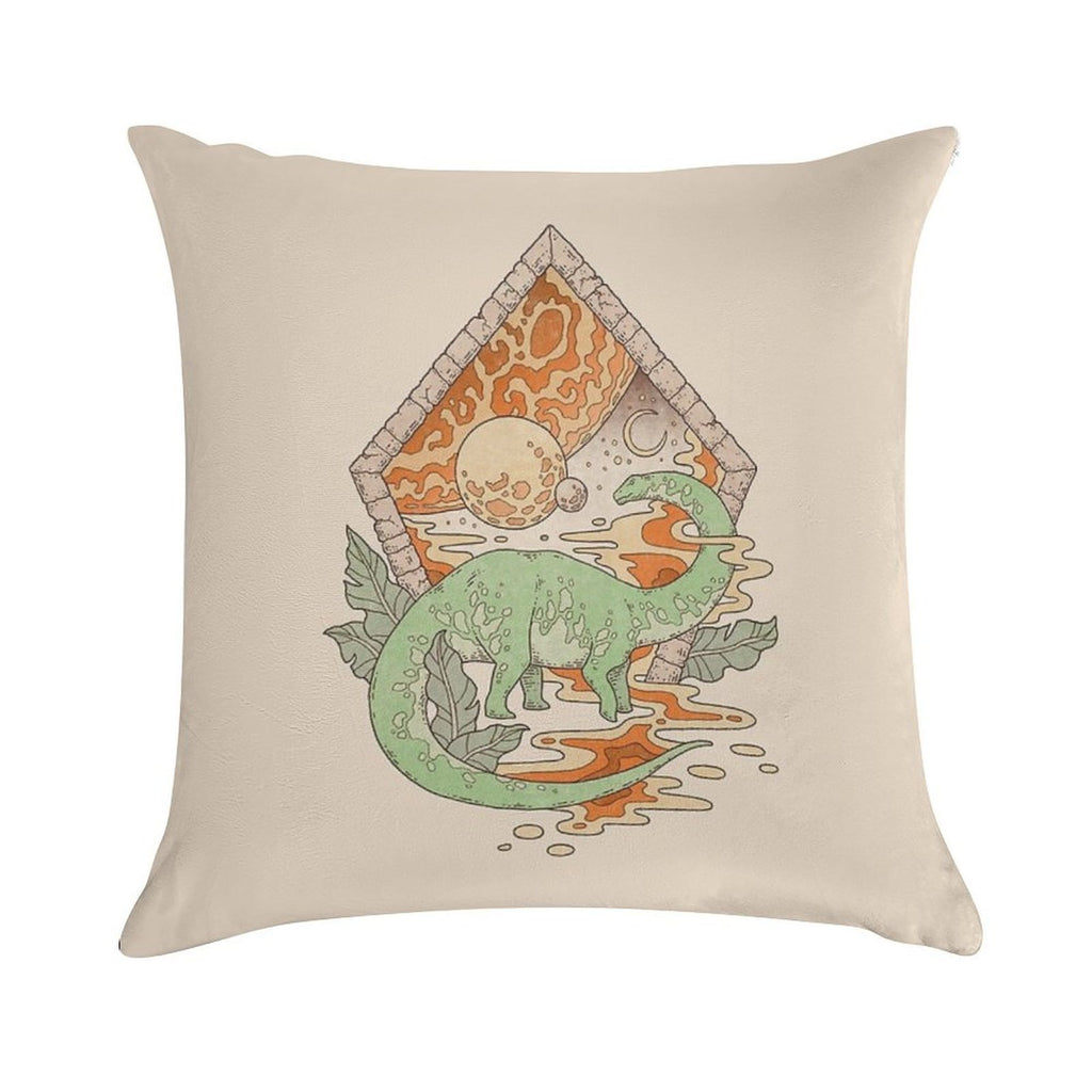 Aeon Archway Apatosaurus  Dinosaur Sci-Fi Space Art Soft Warmth Comfort Throw Pillow