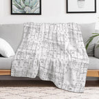 Detailed Architectural Floor Plan, Apartment Layout, Blueprint. Lightweight Throw Blanket