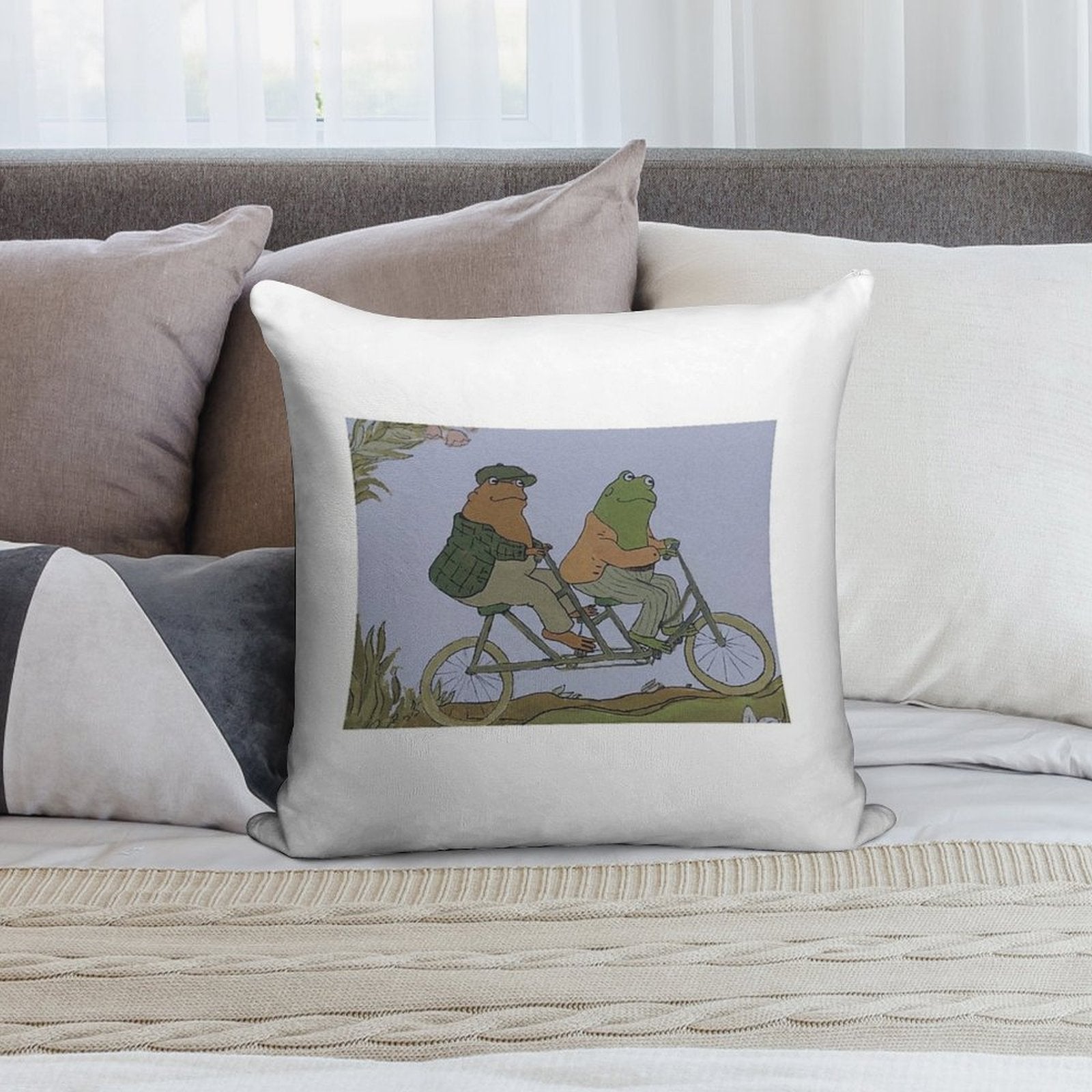 Frog And Toad Soft Luxury Feel Throw Pillow