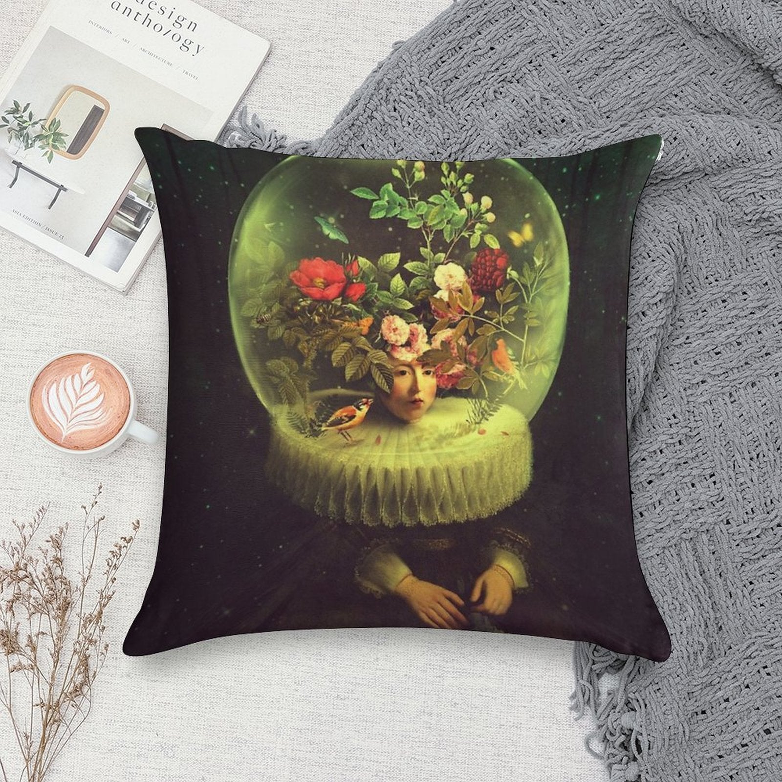 Luminescent Garden Soft Gift Ready Throw Pillow