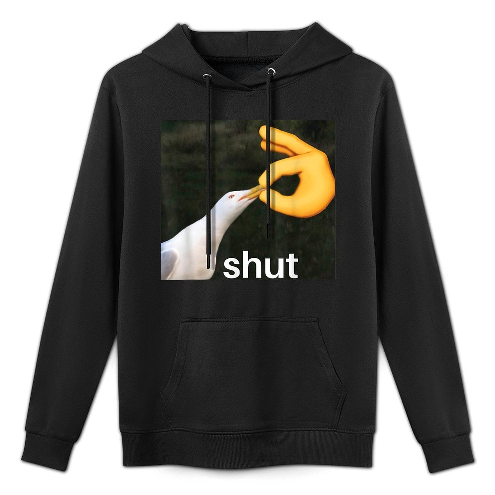 Shut Seagull Meme Bird Shut Meme Breathable Fabric Hoodie