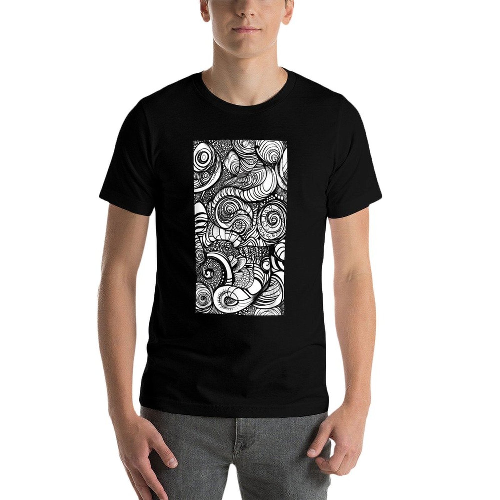 Abstract Art Line Art Swirling Patterns Artistic  Affordable Price T-Shirt