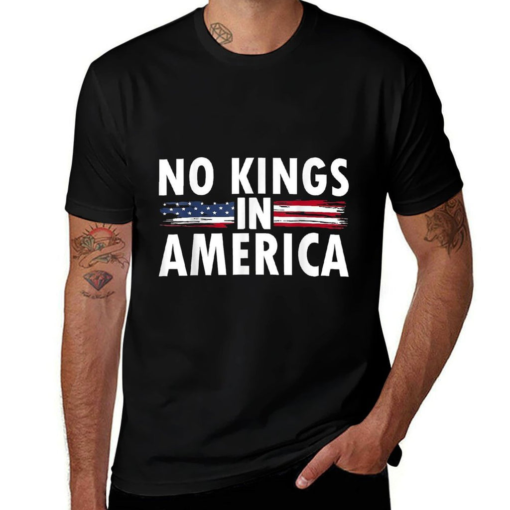 No Kings In America Men Women  Stretchy T-Shirt