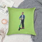 Elijah Wood On Scooter Soft Warmth Comfort Throw Pillow
