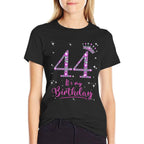 44 It's My Birthday 44 Years Old 44th Birthday Women Gift  Summer-ready Fabric T-Shirt