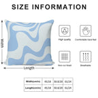 Retro Liquid Swirl Abstract Pattern 3 in Powder Blue Soft Gift Ready Throw Pillow