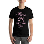 Mama Of The Birthday Girl Coquette Aesthetic Pink Bow  Eco-friendly Material T-Shirt