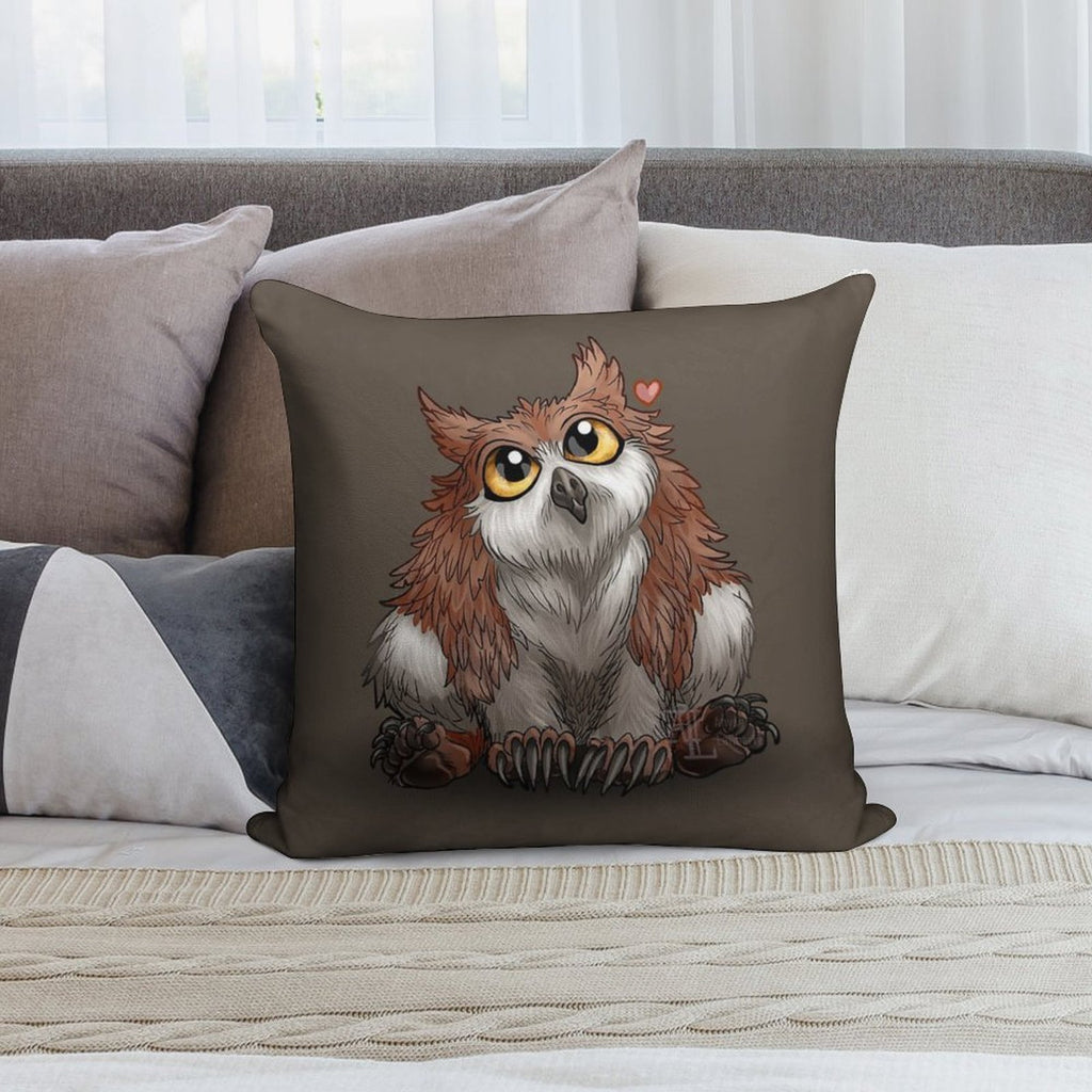 Adorable Owlbear Cub Soft Bedroom Essential Throw Pillow