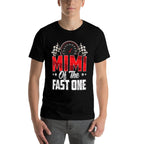 1 Year Old Racing Car Fast One Birthday 1st Family Mimi  Stretchy T-Shirt