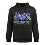 Suicide Prevention Awareness Leopard Heart Peace Love Hope Easy Care Hoodie